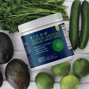 BIOHM Super Greens with Probiotics supplement